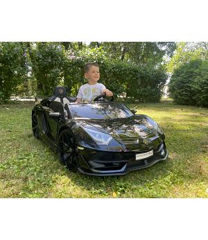 VENTA COCHE LAMBORGHINI AVENTADOR 12V, 2 PLAZAS, 2 MOTORES, NEGRO, RC PARENTAL - BNLAMBOBLACK2PL